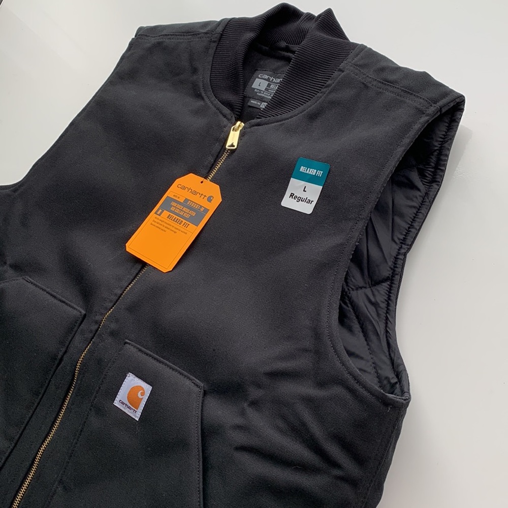 Carhartt Relaxed Fit Firm Duck Insulated Rib Collar Vest